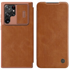 Nillkin Qin Pro Leather iPhone 15 Camera Flip Leather Case - Brown цена и информация | Чехлы для телефонов | hansapost.ee