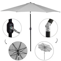 Садовый зонт Springos 300см, серый цена и информация | Springos Садовая мебель | hansapost.ee