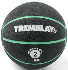 Raskuspall TREMBLAY Medicine Ball 2kg D20cm Green viskamiseks hind ja info | Topispallid | hansapost.ee