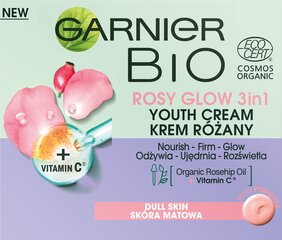 Крем для лица для кожи, потерявшей яркость Garnier Bio Rosy 3in1 женщин, 50 мл цена и информация | Кремы для лица | hansapost.ee