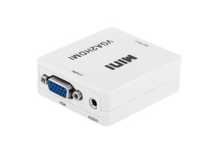 Cabletech Адаптер для Преобразования сигнала VGA  (+ Аудио) на  HDMI Белый цена и информация | Cabletech Компьютерная техника | hansapost.ee