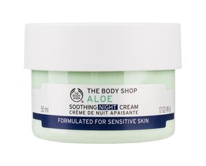 Ночной успокаивающий крем для лица The Body Shop Aloe Vera 50 мл цена и информация | The Body Shop Для ухода за лицом | hansapost.ee