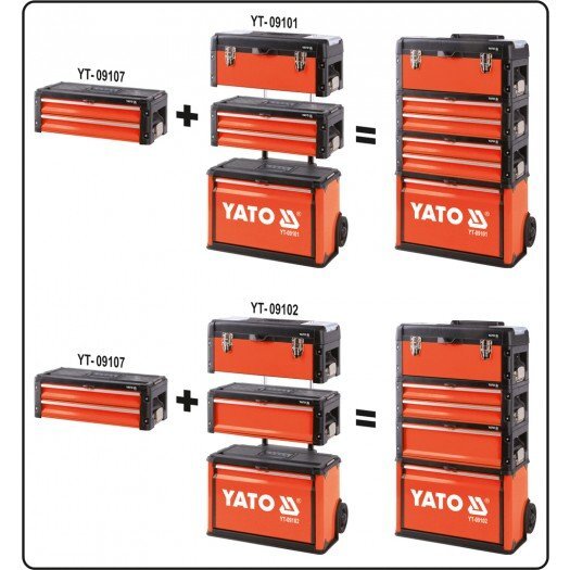 Tööriistakast Yato YT-09107 цена и информация | Tööriistakastid, tööriistakotid ja -kärud | hansapost.ee