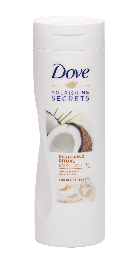 Ihupiim Dove Nourishing Secrets Coconut Oil & Almond Milk 400 ml цена и информация | Kehakreemid, kehaõlid ja losjoonid | hansapost.ee