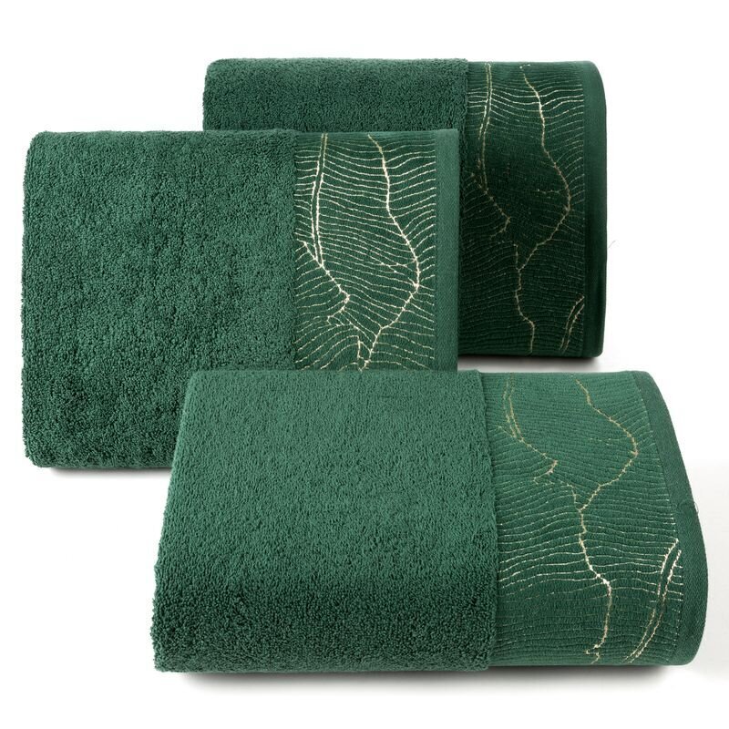 Puuvillane rätik koos äärega, roheline, 30x50 cm. hind ja info | Rätikud ja saunalinad | hansapost.ee