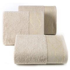 Хлопковое полотенце с каймой, светло-коричневое, 50x90 см. цена и информация | Полотенца | hansapost.ee