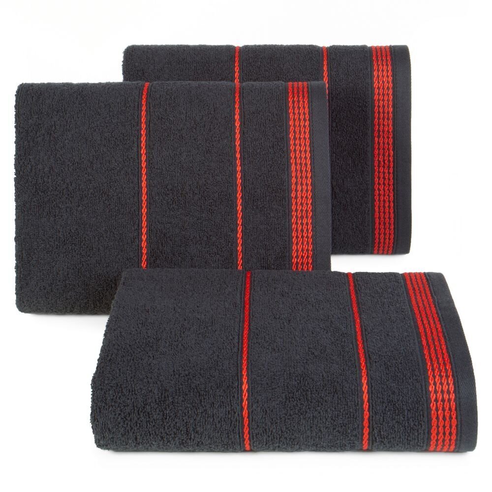 Puuvillane must rätik, 70x140 cm. цена и информация | Rätikud ja saunalinad | hansapost.ee