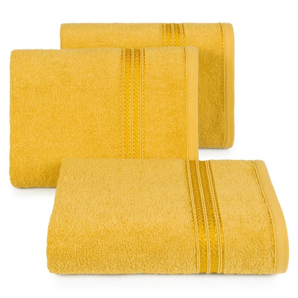 Puuvillane rätik, kollane, 50x90 cm. цена и информация | Rätikud ja saunalinad | hansapost.ee