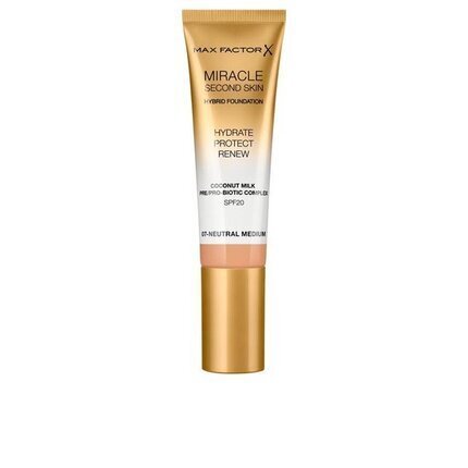 Niisutav jumestuskreem Max Factor Miracle Second Skin SPF20, 30 ml, 07 Neutral Medium hind ja info | Jumestuskreemid ja puudrid | hansapost.ee