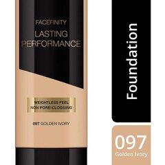 Тональный крем Max Factor Facefinity Lasting Performance 35 мл, 097 Golden Ivory цена и информация | Пудры, базы под макияж | hansapost.ee
