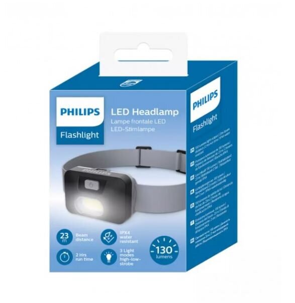 Pealamp Philips Led Headlight SFL1000H / 10 - 130 Lumens - 3 Light Modes цена и информация | Pealambid, matkalambid | hansapost.ee