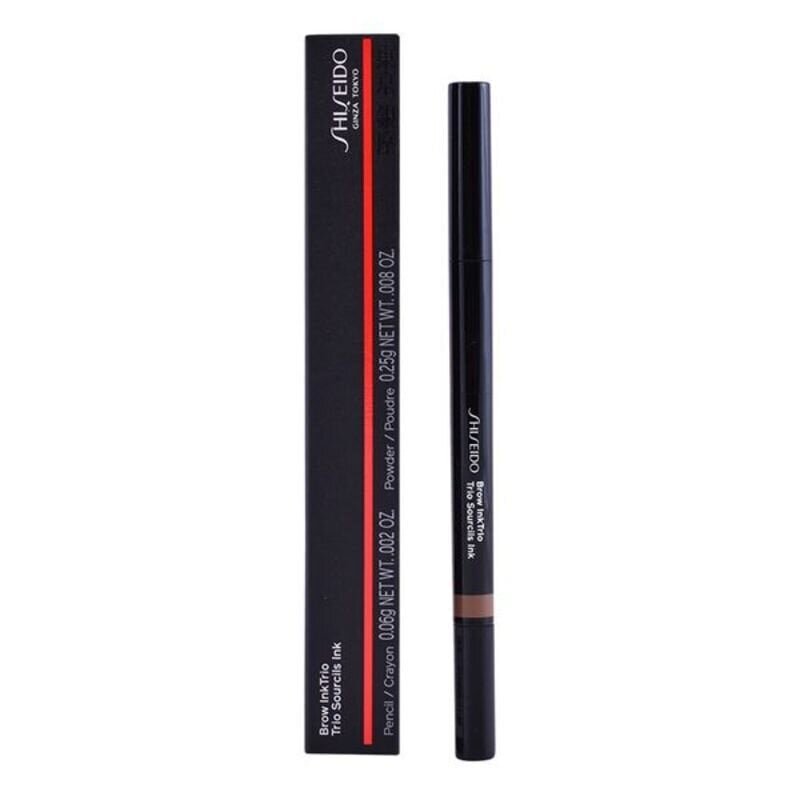 Kulmupliiats Shiseido Brow InkTrio - Eyebrow Pencil 04 Ebony #3d2b25 hind ja info | Kulmupliiatsid, -puudrid ja -värvid | hansapost.ee
