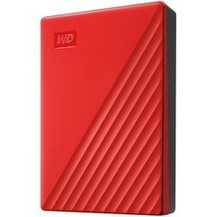 WD My Passport 4TB, USB 3.2, Punane цена и информация | Жёсткие диски (SSD, HDD) | hansapost.ee