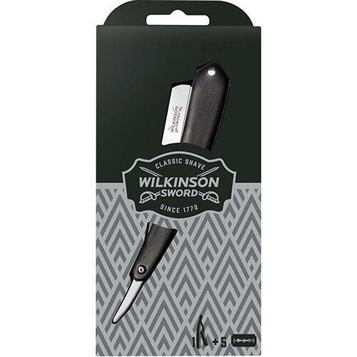 Meeste žilett Wilkinson Sword Cut Throat + Double Edge Blades ( 5 pcs ) - Razor + spare razor blades hind ja info | Raseerimisvahendid | hansapost.ee