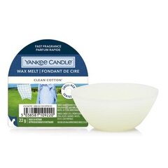 Lõhnavaha Yankee Candle Clean Cotton Wax Melt - Aromatic wax for aroma lamps, 22 g hind ja info | Küünlad, küünlajalad | hansapost.ee