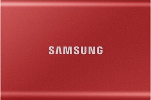 Samsung SSD T7 2TB, Punane (MU-PC2T0R/WW) hind ja info | Samsung Mälupulgad ja kõvakettad | hansapost.ee