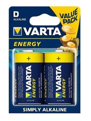 Patareid Varta LR20 Energy, 2 tk. hind ja info | Patareid | hansapost.ee
