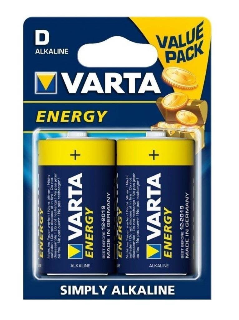 Patareid Varta LR20 Energy, 2 tk. цена и информация | Patareid | hansapost.ee