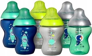 Набор бутылочек для кормления Tommee Tippee, для мальчиков, 6х260 мл, 0 месяцев+ цена и информация | Бутылочки и аксессуары | hansapost.ee