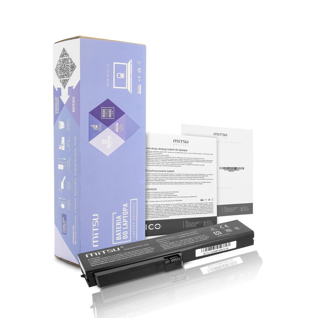 Mitsu Battery Bc/fu-v3205 (Fujitsu 4400 Mah 48 Wh) цена и информация | Sülearvuti akud | hansapost.ee