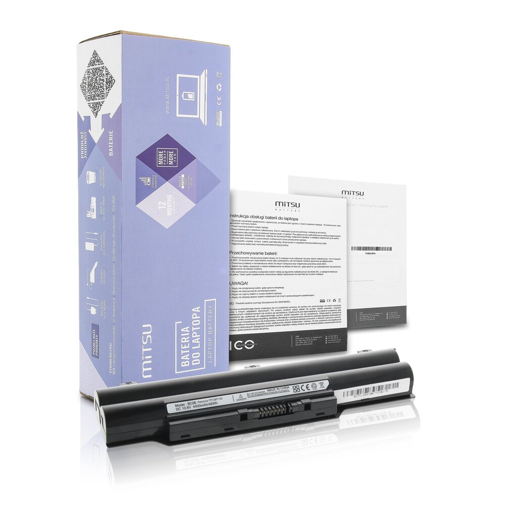 Mitsu Battery BC/FU-E8310 (FUJITSU 4400 MAH 48 WH) price and information | Sülearvuti akud | hansapost.ee