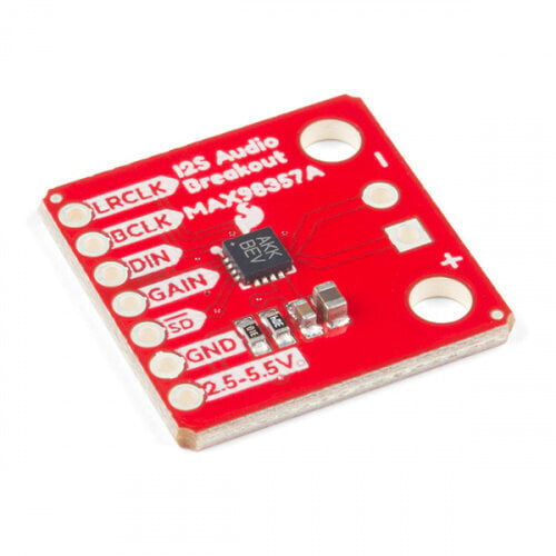 SparkFun MAX98357A audio dekooder 2.5V – 5.5V 2.4mA 3.2 W I2S цена и информация | Konstruktorid, robootika ja tarvikud | hansapost.ee