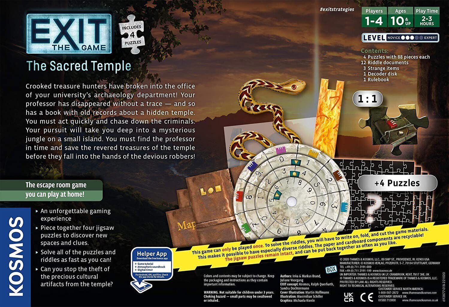 EXIT + PUZZLE: The Sacred Temple (EN) hind ja info | Lauamängud ja mõistatused perele | hansapost.ee
