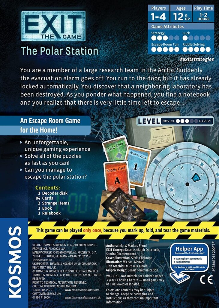 Exit: The Polar Station - Escape Room Game (English) hind ja info | Lauamängud ja mõistatused perele | hansapost.ee