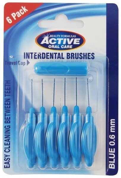 Hambavaheharjad active oral Care Interdental Brushes, 0,60mm, 6 tk. hind ja info | Hambaharjad, hampapastad ja suuloputusvedelikud | hansapost.ee