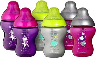 Pudelikomplekt tüdrukutele Tommee Tippee, 6x260 ml, 0 kuud+ hind ja info | Lutipudelid ja tarvikud | hansapost.ee