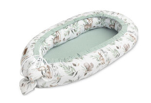 Кокон-гнёздышко для новорожденных Sillo Wafel, мятного цвета, 80x45 см цена и информация | Детские подушки, конверты, спальники | hansapost.ee