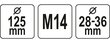 Tolmukate nurklihvijale M14 115/125mm Yato YT-82994 hind ja info | Lihvmasinad | hansapost.ee
