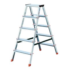 Krause Dopplo double-sided step ladder silver цена и информация | Лестницы для батутов | hansapost.ee