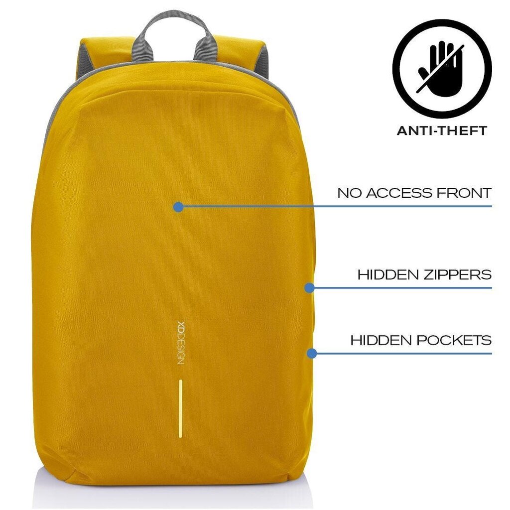 XD DESIGN ANTI-THEFT BACKPACK BOBBY SOFT YELLOW P/N: P705.798 цена и информация | Spordikotid ja seljakotid | hansapost.ee