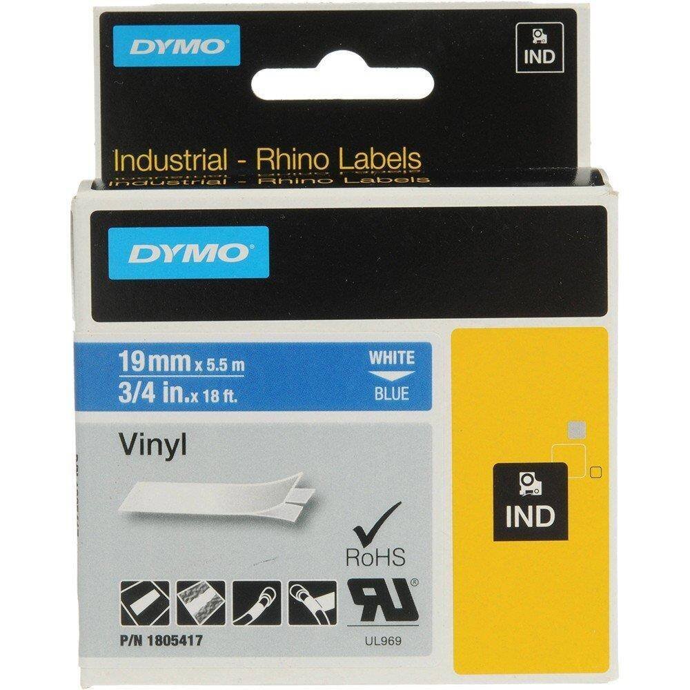 Vinüüllint Dymo Rhino 19mm x 5,5m / valge sinisel (1805417) hind ja info | Printeritarvikud | hansapost.ee