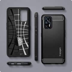 Telefoniümbris Spigen Rugged Armor Realme GT 5G, Matte Black hind ja info | Telefonide kaitsekaaned ja -ümbrised | hansapost.ee