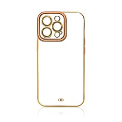 Telefoniümbris Fashion Case for iPhone 12 Pro Gold Frame Gel Cover, Gold цена и информация | Чехлы для телефонов | hansapost.ee