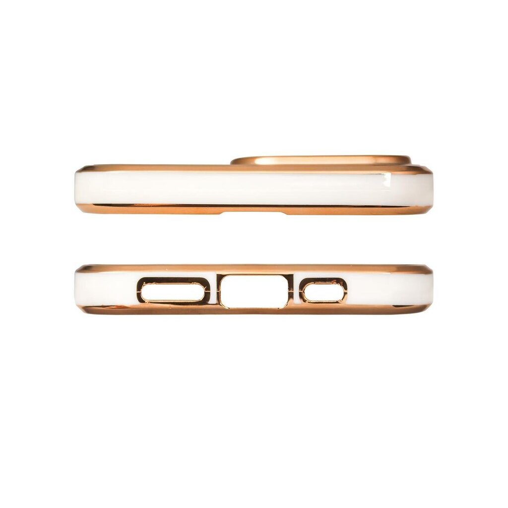 Telefoniümbris Lighting Color Case for iPhone 12 Pro white gel cover with gold frame (White) цена и информация | Telefonide kaitsekaaned ja -ümbrised | hansapost.ee