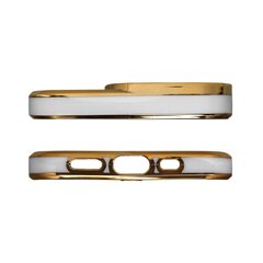 Telefoniümbris Fashion Case for iPhone 12 Gold Frame Gel Cover (White) hind ja info | Telefonide kaitsekaaned ja -ümbrised | hansapost.ee