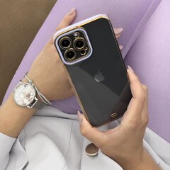 Telefoniümbris Fashion Case for iPhone 12 Gold Frame Gel Cover (Black) hind ja info | Telefonide kaitsekaaned ja -ümbrised | hansapost.ee
