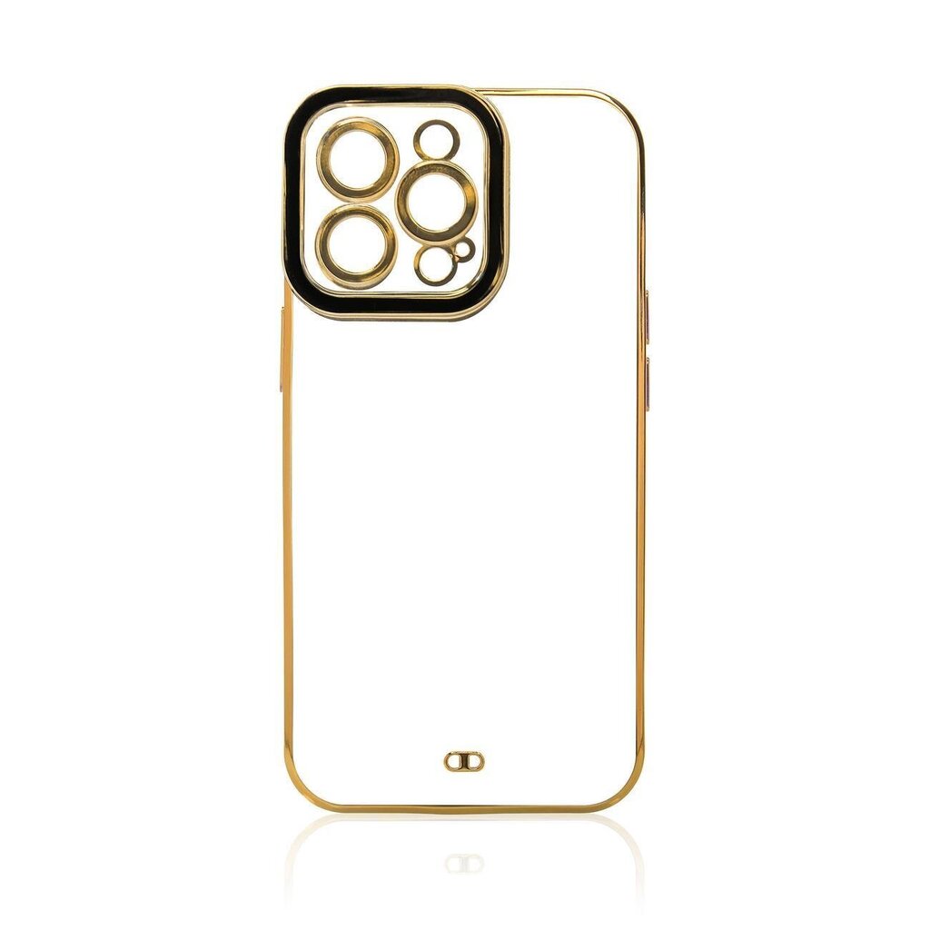 Telefoniümbris Fashion Case for iPhone 12 Gold Frame Gel Cover (Black) hind ja info | Telefonide kaitsekaaned ja -ümbrised | hansapost.ee