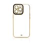 Telefoniümbris Fashion Case for iPhone 12 Gold Frame Gel Cover (Black) цена и информация | Telefonide kaitsekaaned ja -ümbrised | hansapost.ee