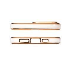 Telefoniümbris Lighting Color Case for iPhone 12 Pro Max white gel cover with gold frame (White) hind ja info | Telefonide kaitsekaaned ja -ümbrised | hansapost.ee