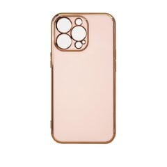 Telefoniümbris Lighting Color Case for iPhone 12 Pro Max pink gel cover with gold frame (Pink) hind ja info | Telefonide kaitsekaaned ja -ümbrised | hansapost.ee