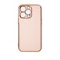 Telefoniümbris Lighting Color Case for iPhone 12 Pro Max pink gel cover with gold frame (Pink) цена и информация | Telefonide kaitsekaaned ja -ümbrised | hansapost.ee