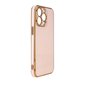 Telefoniümbris Lighting Color Case for iPhone 12 Pro Max pink gel cover with gold frame (Pink) цена и информация | Telefonide kaitsekaaned ja -ümbrised | hansapost.ee