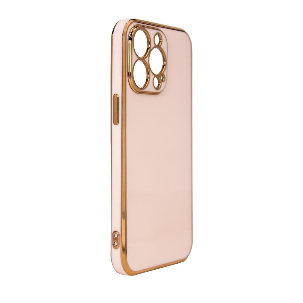 Telefoniümbris Lighting Color Case for iPhone 12 Pro pink gel cover with gold frame (Pink) цена и информация | Telefonide kaitsekaaned ja -ümbrised | hansapost.ee