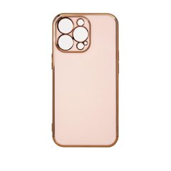 Telefoniümbris Lighting Color Case for iPhone 12 Pro pink gel cover with gold frame (Pink) hind ja info | Telefonide kaitsekaaned ja -ümbrised | hansapost.ee