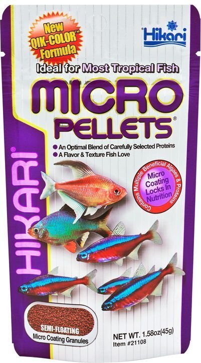 Hikari Micro Pellets 45 g цена и информация | Kalade toit | hansapost.ee