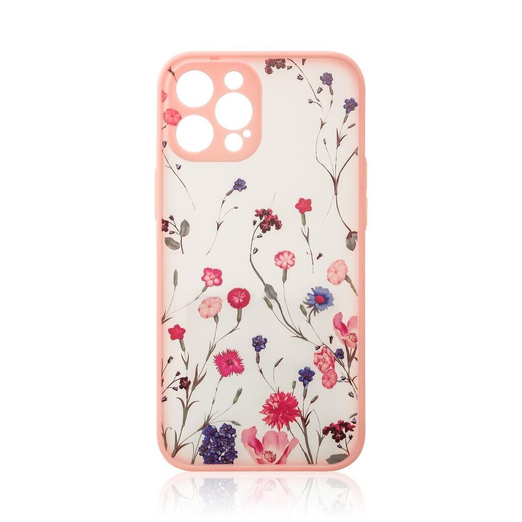 Telefoniümbris Design Case for iPhone 12 floral (Pink) цена и информация | Telefonide kaitsekaaned ja -ümbrised | hansapost.ee